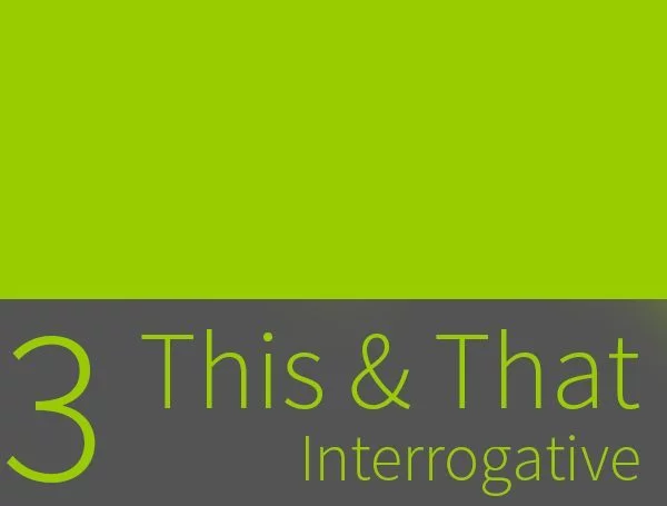 Clase 3 - This & That (interrogative) 1