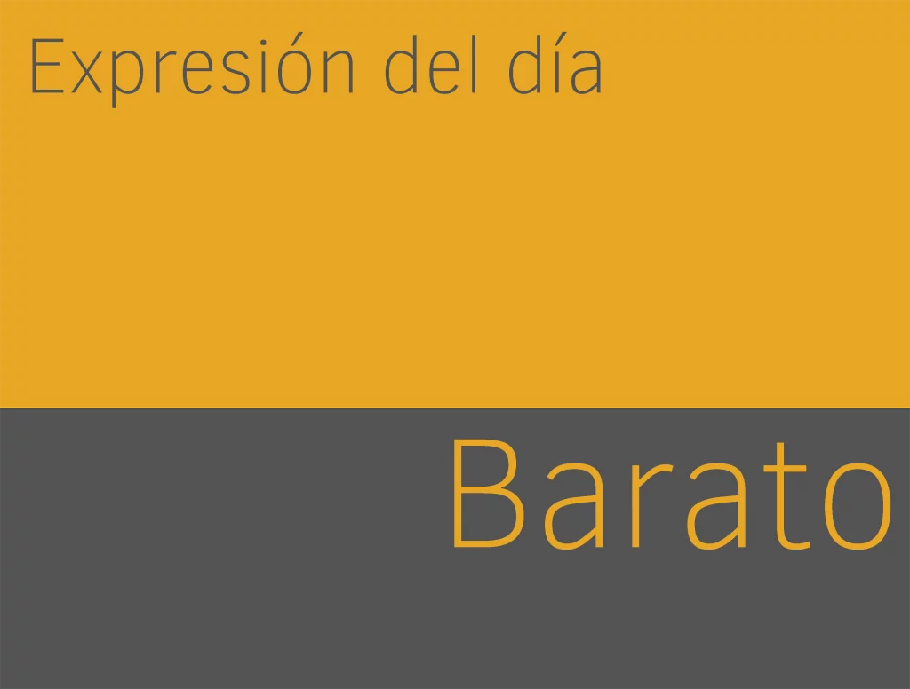 Expresiones de BARATO en inglés 1