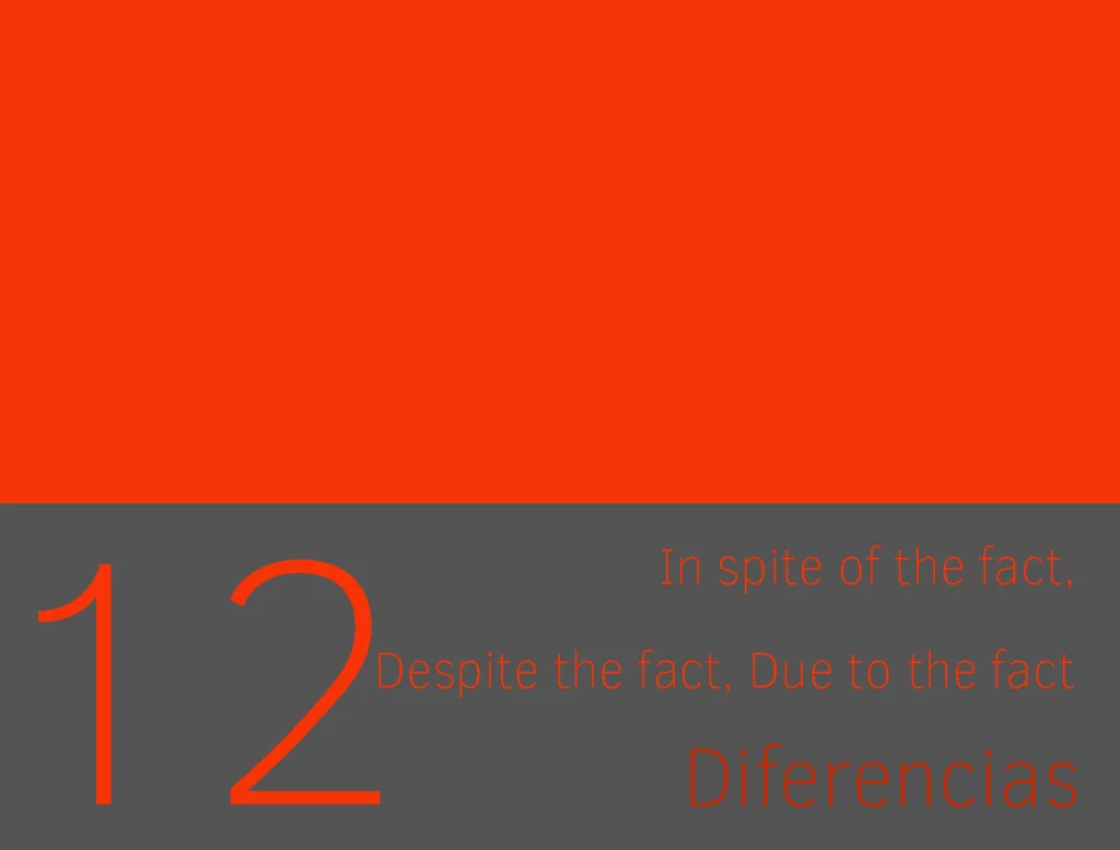 diferencias in spite of the fact despite of the fact due to the fact