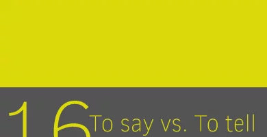 diferencias entre to say y to tell